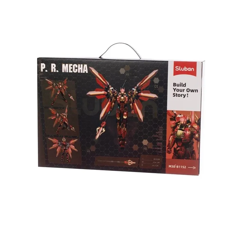Konstruktor Sluban Atomic Storm P.R. Mecha Red M38-B1152, 511 tk, punane v.