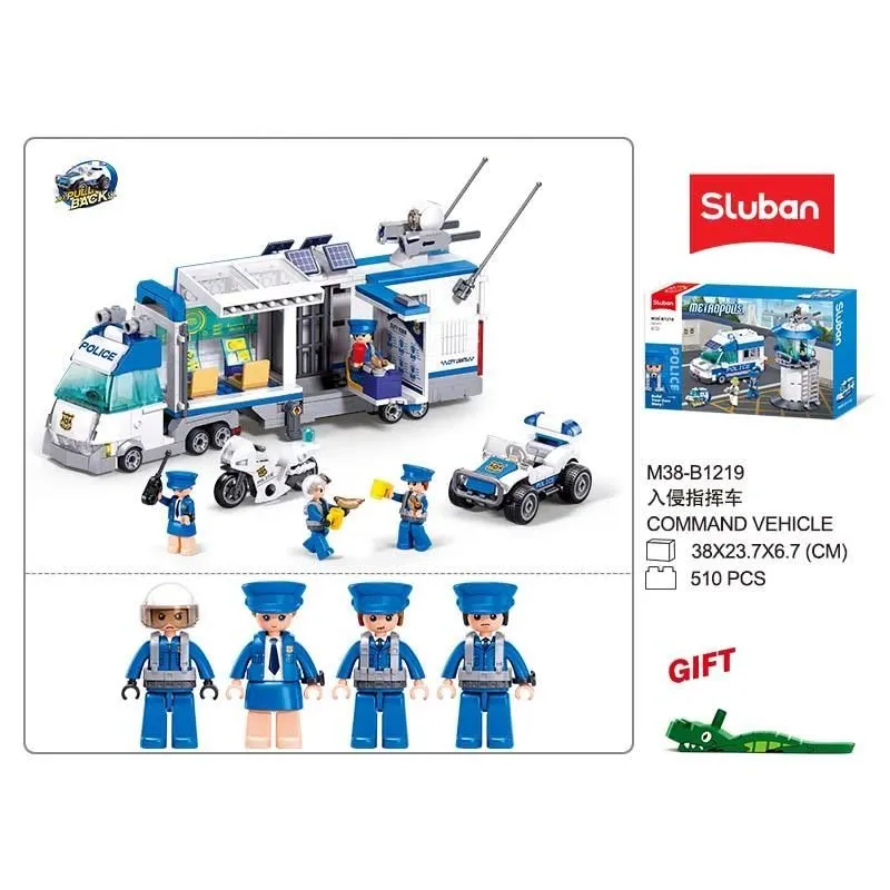 Konstruktors Sluban Police Metropolis M38-B1219, daudzkrāsaina