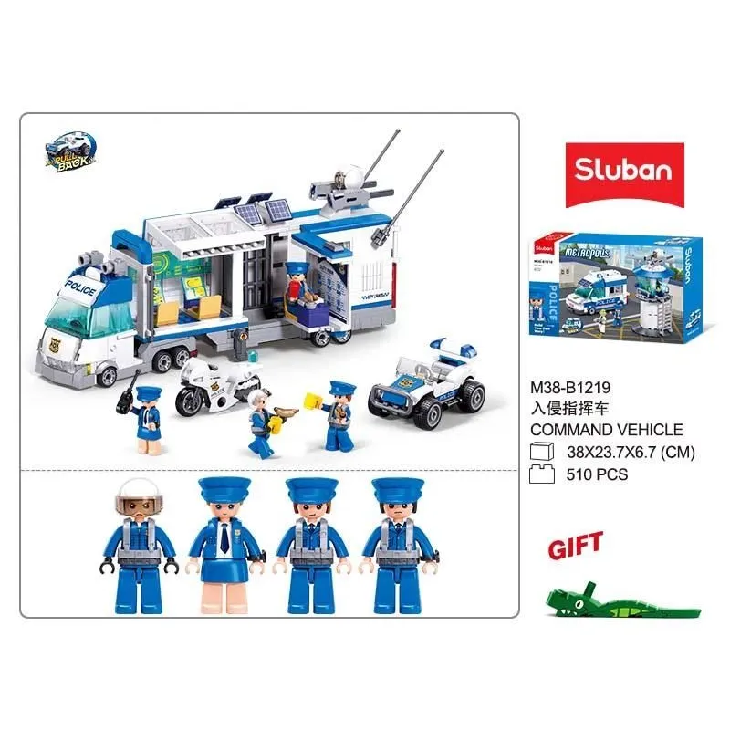 Konstruktors Sluban Police Metropolis M38-B1219, daudzkrāsaina