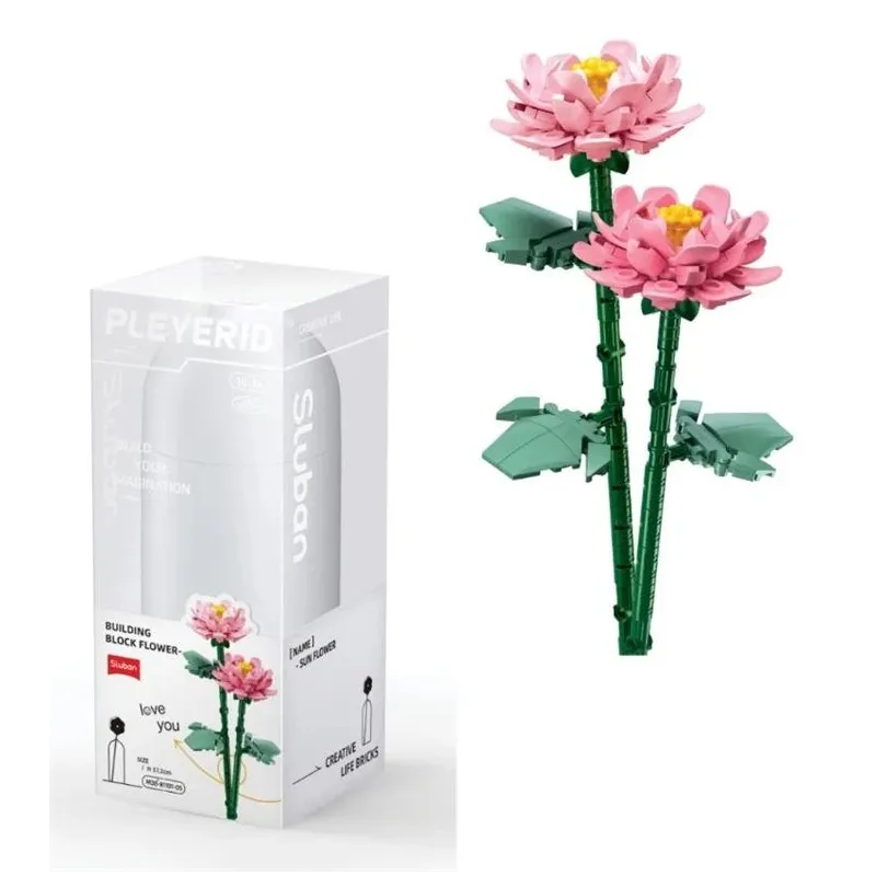 Konstruktors Sluban Flowers peonies M38-B1101-05, 224 gab.