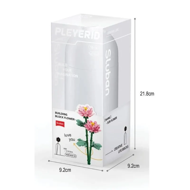 Konstruktors Sluban Flowers peonies M38-B1101-05, 224 gab.