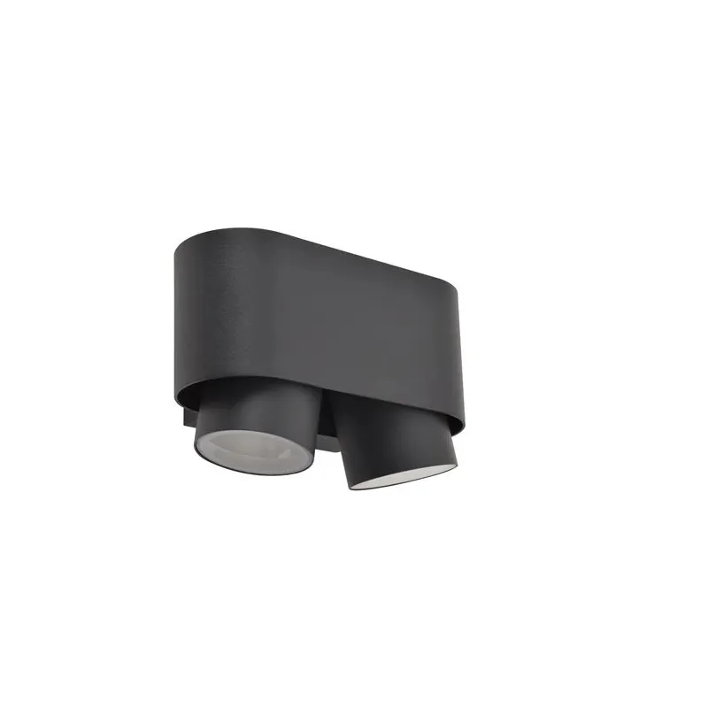 Õue seinavalgusti Lutec Cypres, 7W, GU10, IP44, tumehall v., 17.3 cm x 10.7 cm