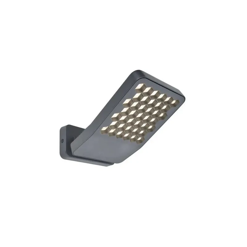 Sieninis lauko šviestuvas Lutec Atlantis 7801601118, 13.7W, LED, IP54, tamsiai pilka sp., 13 cm x 11 cm