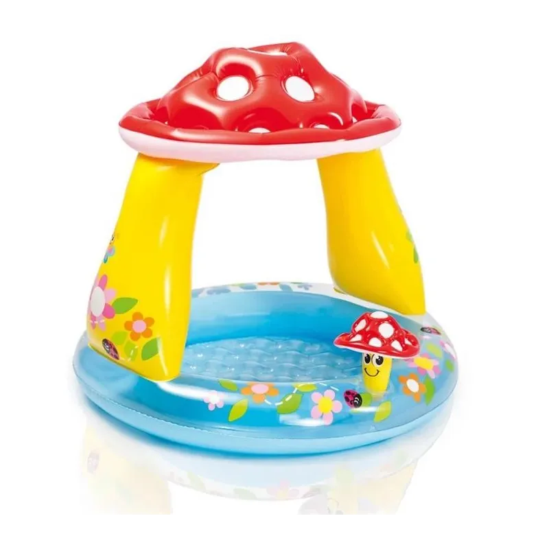 Baseins, piepūšams-bērnu Intex Mushroom 57114, zila krās.-sarkana krās.-dzeltena krās., 102 x 89 cm