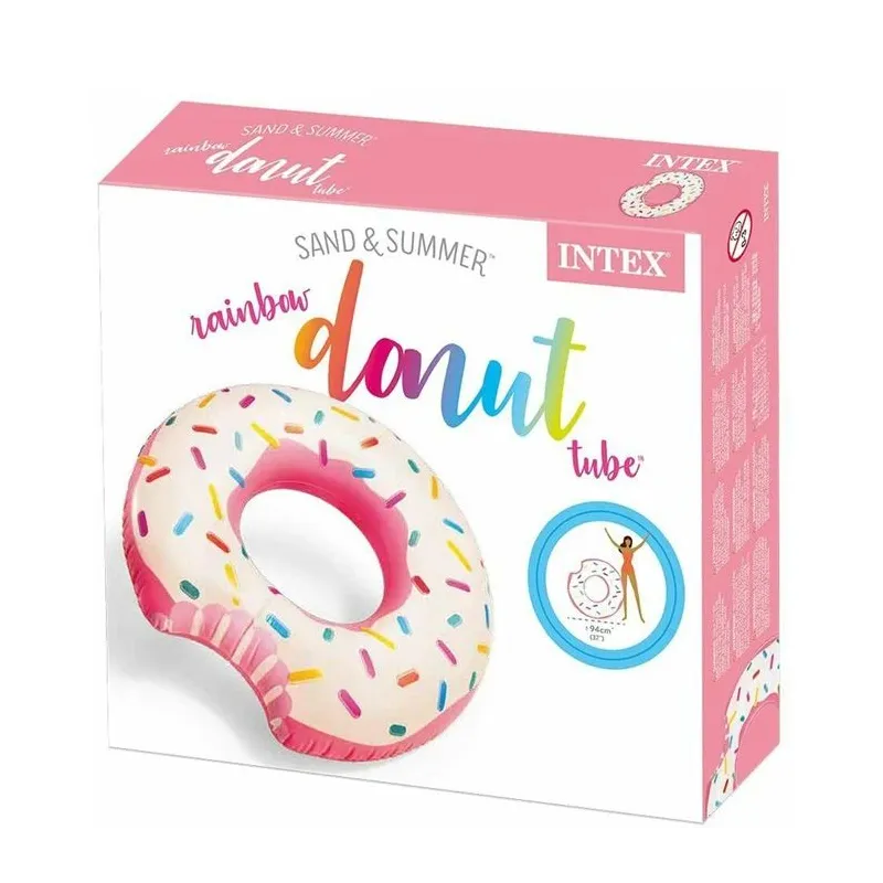 Piepūšams riņķis Intex Donut Tube 56265NP, balta krās., 107 cm