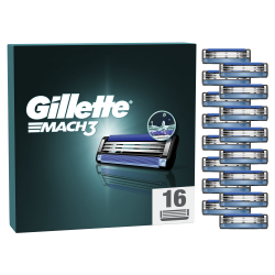 Gillette Mach3 Skuvekļa Rezerves Asmeņi Vīriešiem 16 Rezerves Asmeņi