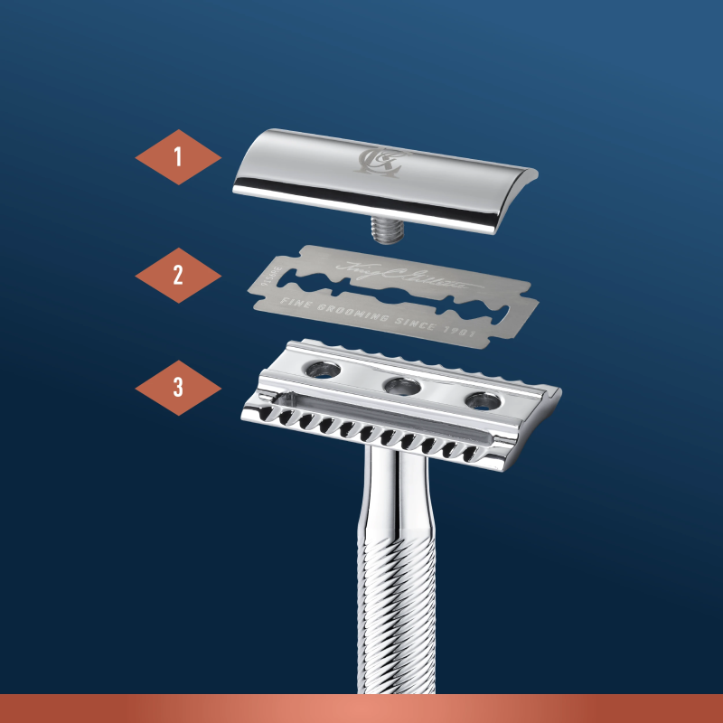 King C. Gillette Dubultmalu Aizsargājošā Vīriešu Skuvekļa Asmeņi, Rezerves Asmeņi 10 gab