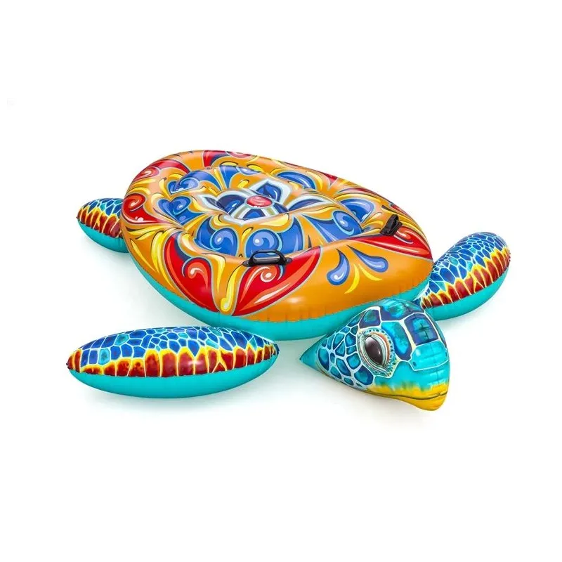 Piepūšams riņķis Bestway Turtle, daudzkrāsaina, 183 cm x 173 cm