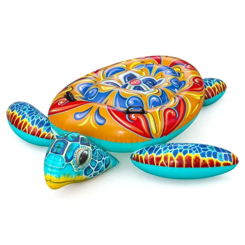 Piepūšams riņķis Bestway Turtle, daudzkrāsaina, 183 cm x 173 cm