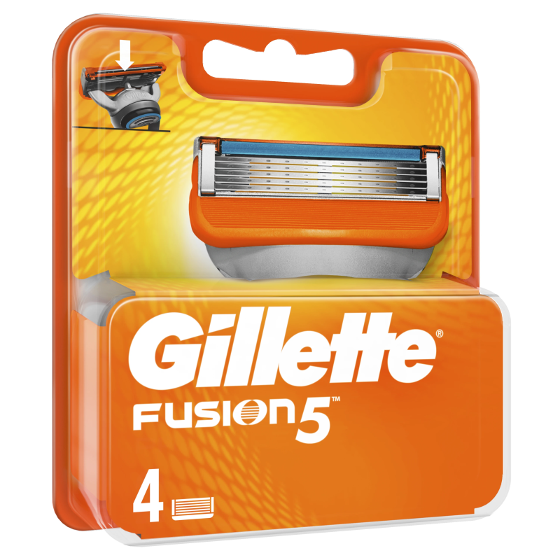 Gillette Fusion5 Skuvekļa Asmeņi Vīriešiem, 4 Rezerves Asmeņi