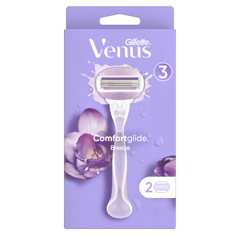 Gillette Venus ComfortGlide Breeze Skuveklis + Asmeņi 2 gab