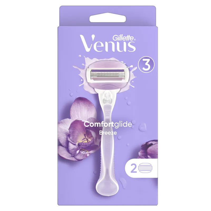 Gillette Venus ComfortGlide Breeze Skuveklis + Asmeņi 2 gab