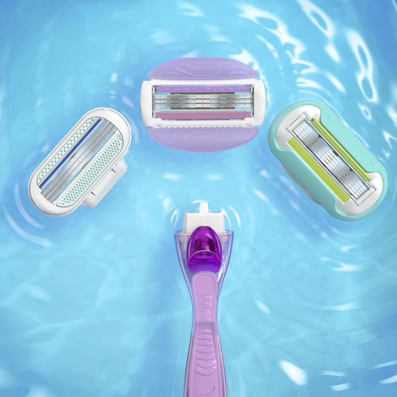 Gillette Venus ComfortGlide Breeze Razor Skuvekļa Maināmas Asmeņu Kasetnes, 4 gab