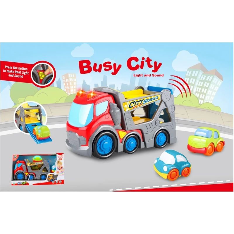 Bērnu rotaļu mašīnīte Busy City DHTS10359J. sarkana