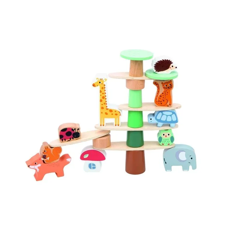 Koka balansēšanas puzle Animals