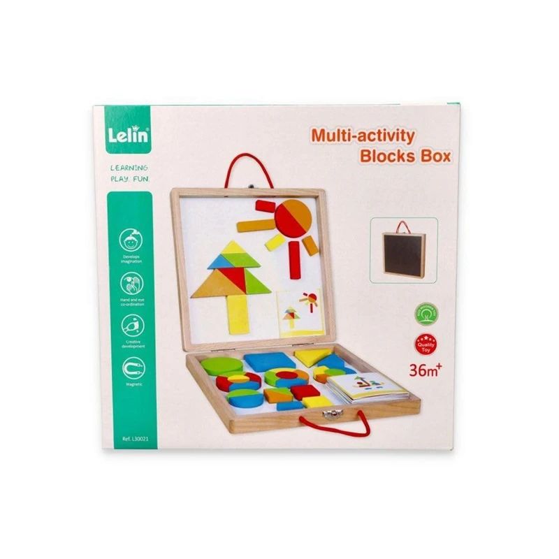 Magnētiskā rotaļlieta Lelin Multi Activity Blocks Blox