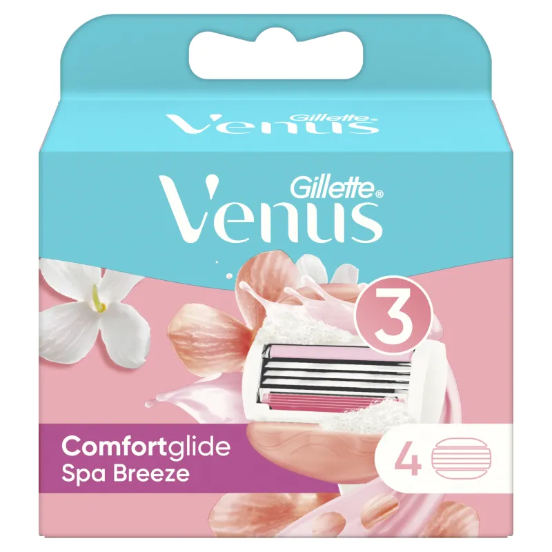 Gillette Venus ComfortGlide Spa Breeze Blade Refills, 4 pcs