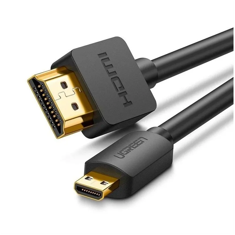Kabelis Ugreen HDMI - Micro HDMI HDMI Vīrietis, HDMI Micro Vīrietis, 1.5 m, melna krās.