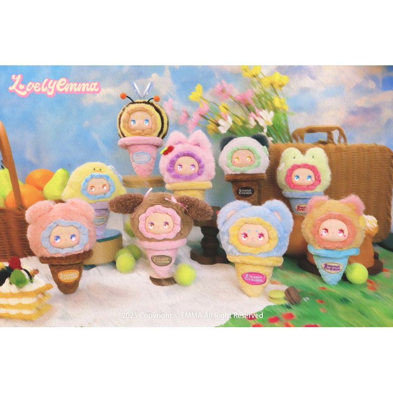 LOVELY EMMA Plīša atslēgu piekariņš, slēgtā iepakojumā - Scoop Ice Cream Series