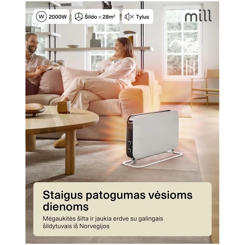 Konvekcijas radiators Mill SG2000MEC