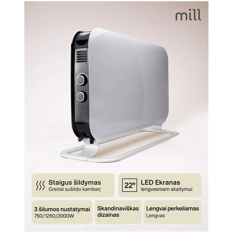 Konvekcijas radiators Mill SG2000MEC