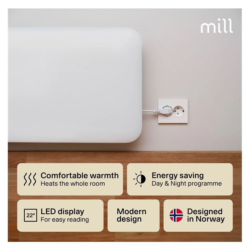Konvekcijas radiators Mill IB700DN. 700 W
