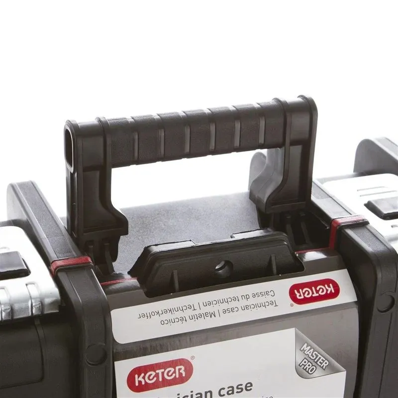 Instrumentu kaste Keter 17198036, 48 cm x 38 cm x 17.8 cm, melna krās.-sarkana krās.