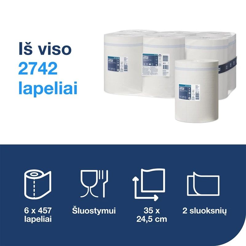 Dvielis papīra Tork Advanced Centerfeed. M2