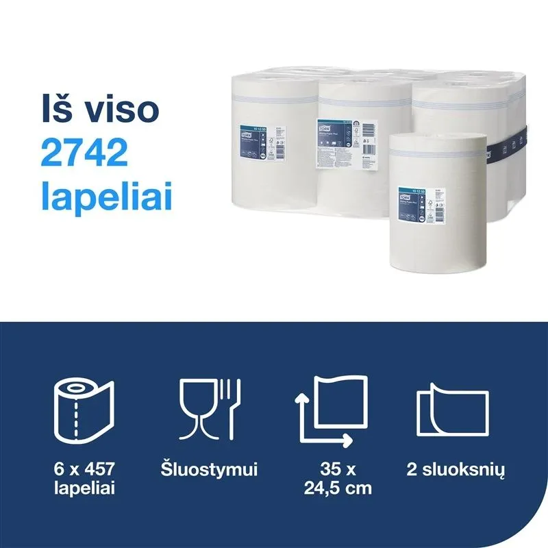 Papīra dvieļi Tork 101250, 2 sl