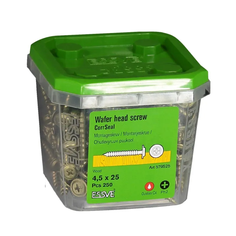 Koka skrūve, skrūves kokam Essve, 4.5 x 25 mm, 250 gab.
