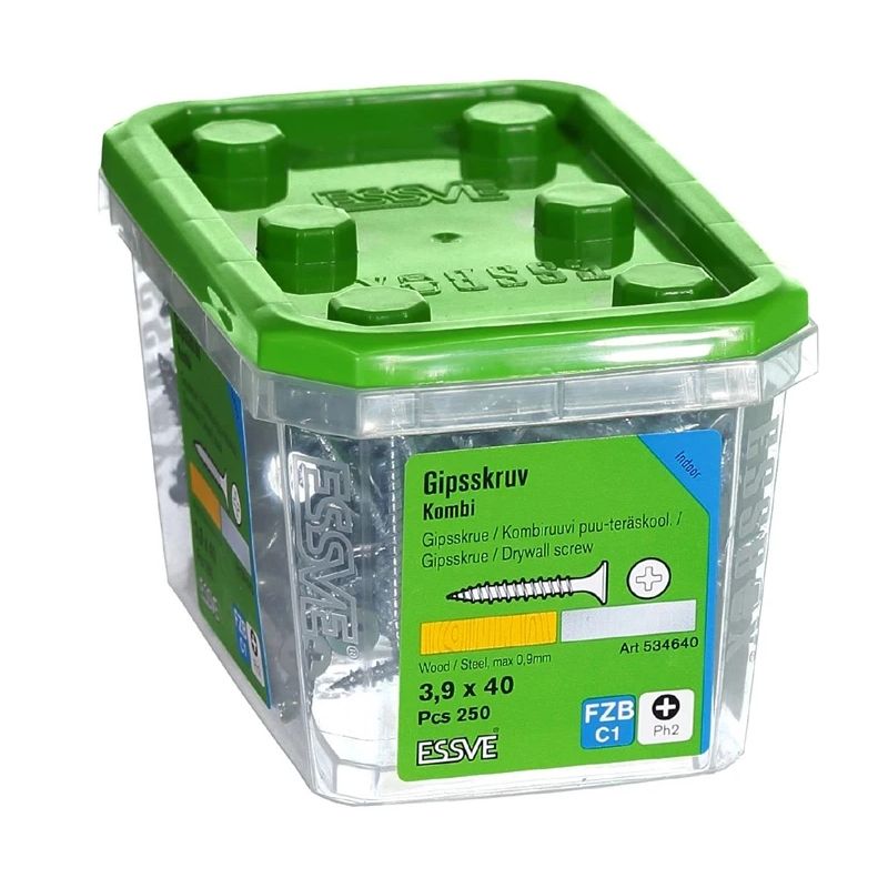 SKRŪVE 3.9X40 PH2 FZB-250gab. ,ESSVE,