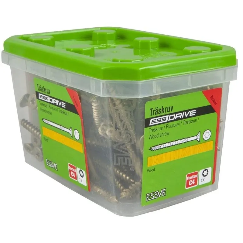 Koka skrūve, universāls Essve, 5 x 80 mm, 100 gab.
