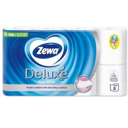 Papīrs wc zewa deluxe white 3sl 8gab