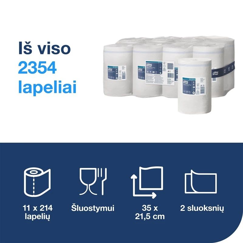 Papīra dvieļi Tork Plus. 2 sl.