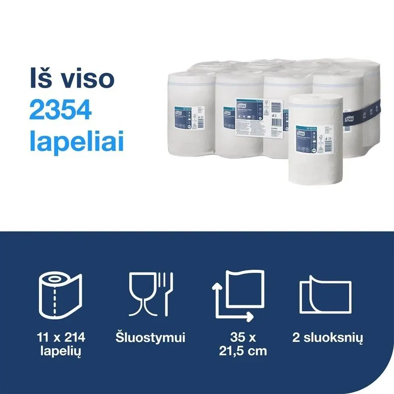 Papīra dvieļi Tork 101221, 2 sl