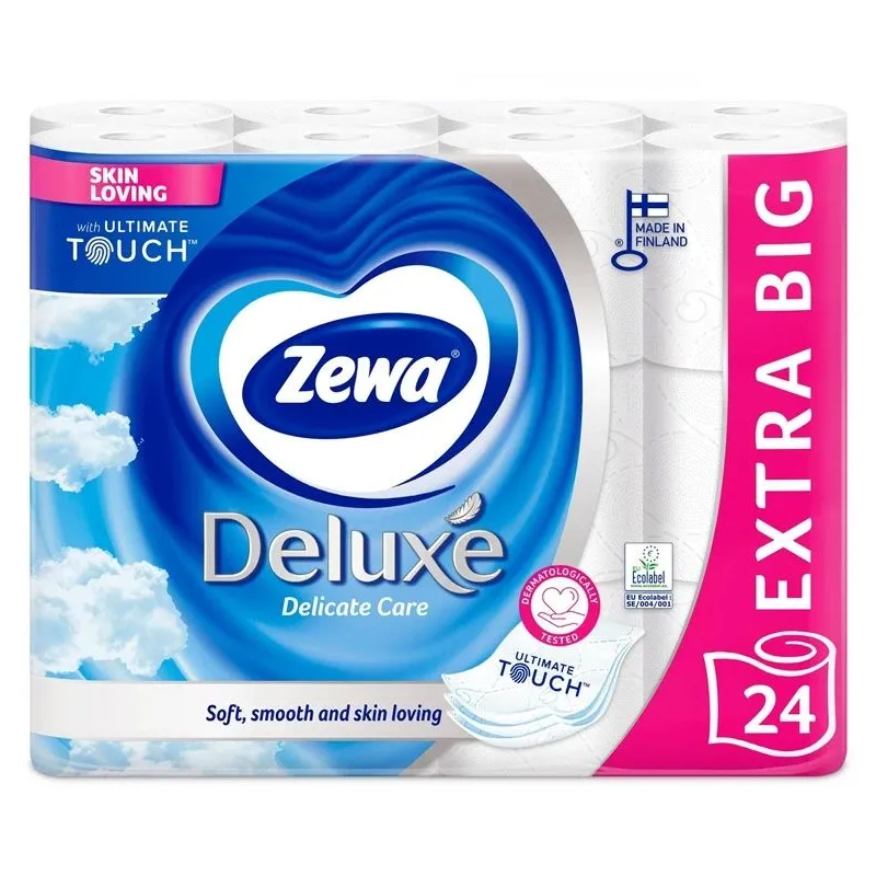 Tualetes papīrs Zewa Deluxe Pure, 3 sl, 24 gab.