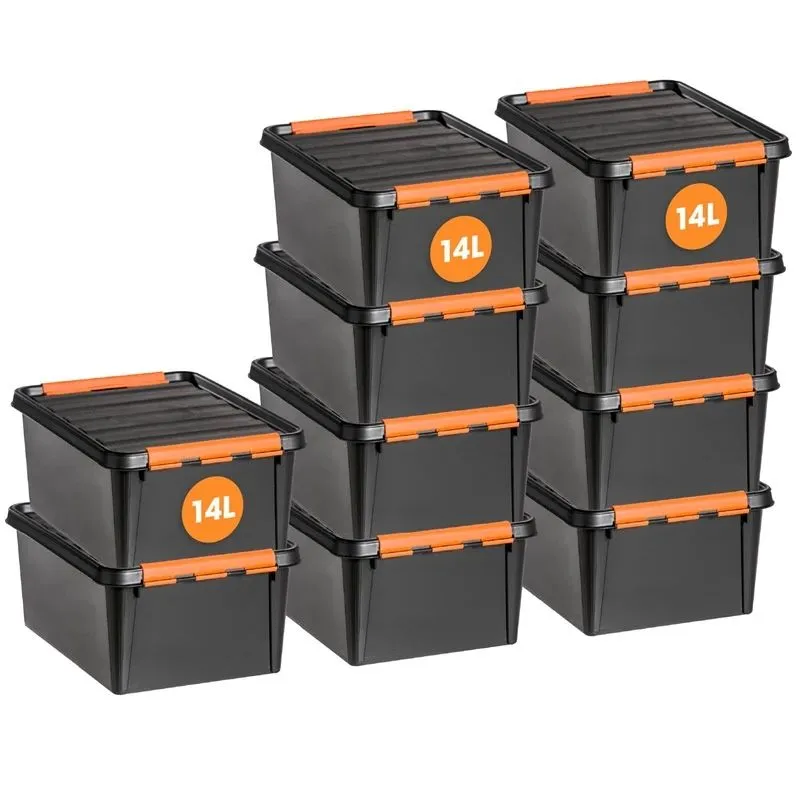Tööriistakast, 40 cm x 30 cm x 19 cm, must