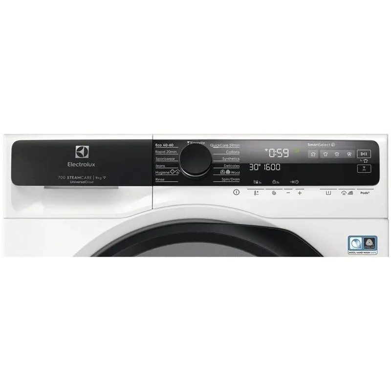 Veļas mašīna Electrolux 700 sērija EW7F5692QE, 9 kg, balta krās.
