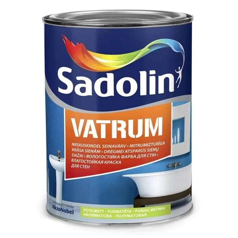 Lateksa krāsas Sadolin Vatrum 40, balta krās., 1 l