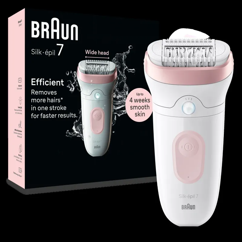 Epilators Braun Silk•épil 7 SE7-000, balta