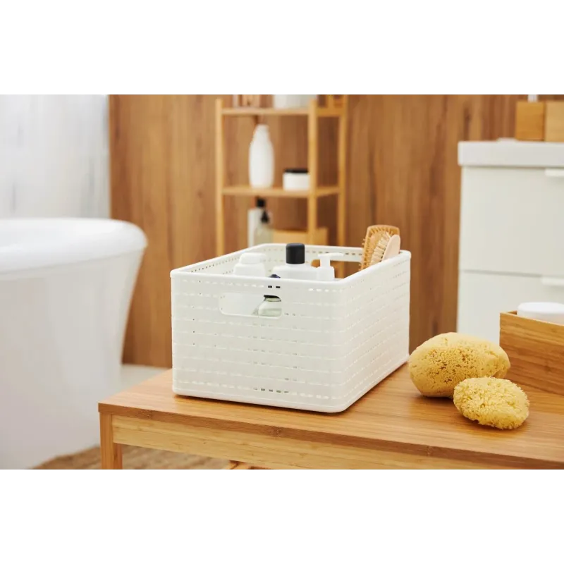 Uzglabāšanas kaste, paredzēts uzglabāšanai Rotho 11152, 6 l, balta krās.-,krāsa-dizains tiek izvēlēts nejauši,, 28 x 18.5 x 12.6