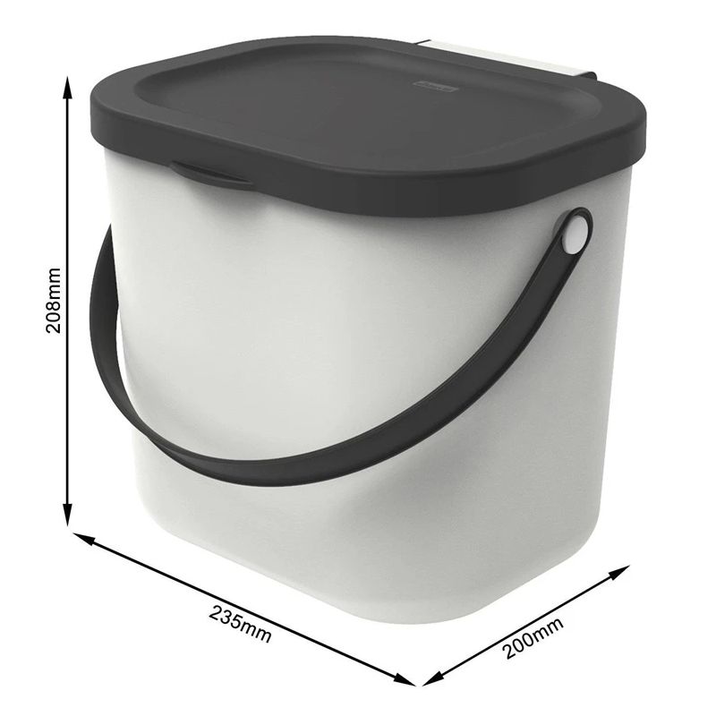 Šķirošanas tvertne Rotho. balta-pelēka