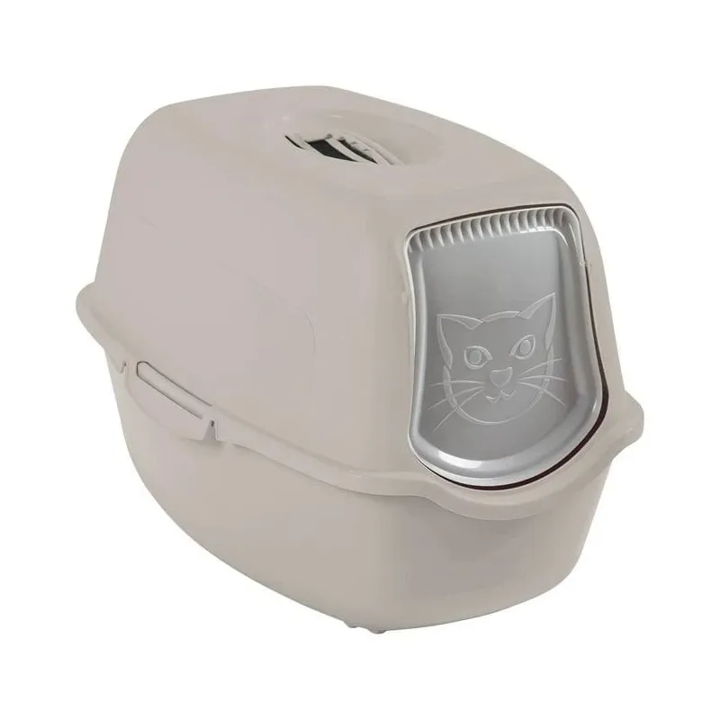 Slēgta tipa kaķu tualete Rotho 4552907422, dzeltens-bēša, iekštelpu, 56 cm x 39 cm x 40 cm