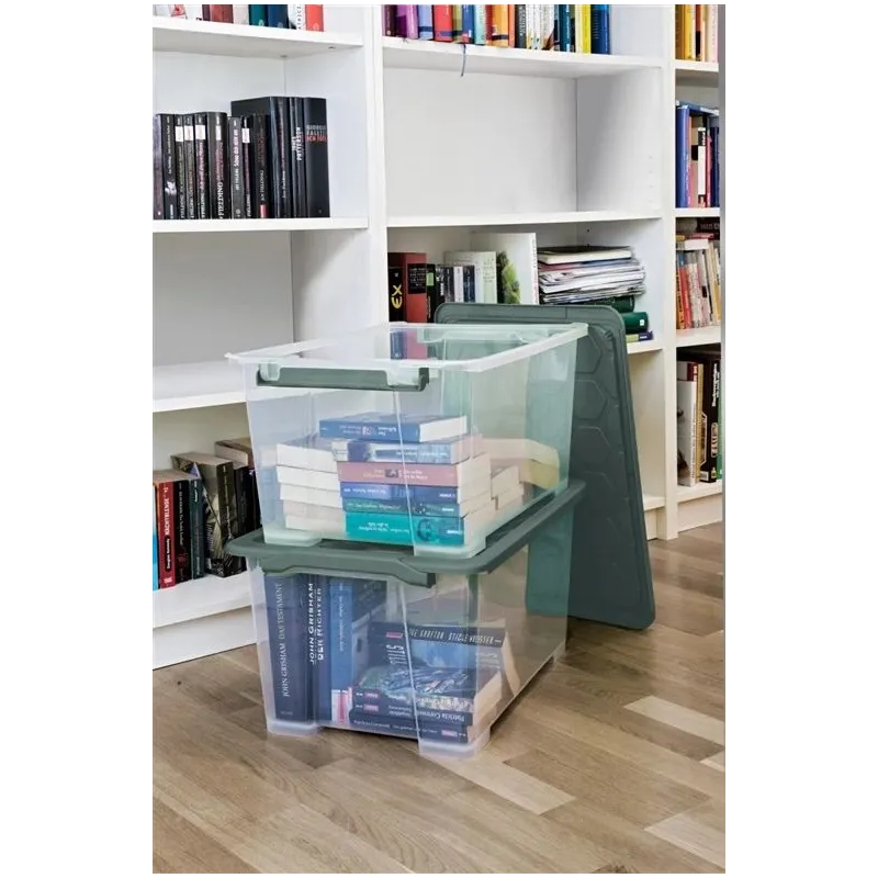 Daiktadėžė Rotho. 44 l. skaidri-žalia. 583 x 392 x 277 mm