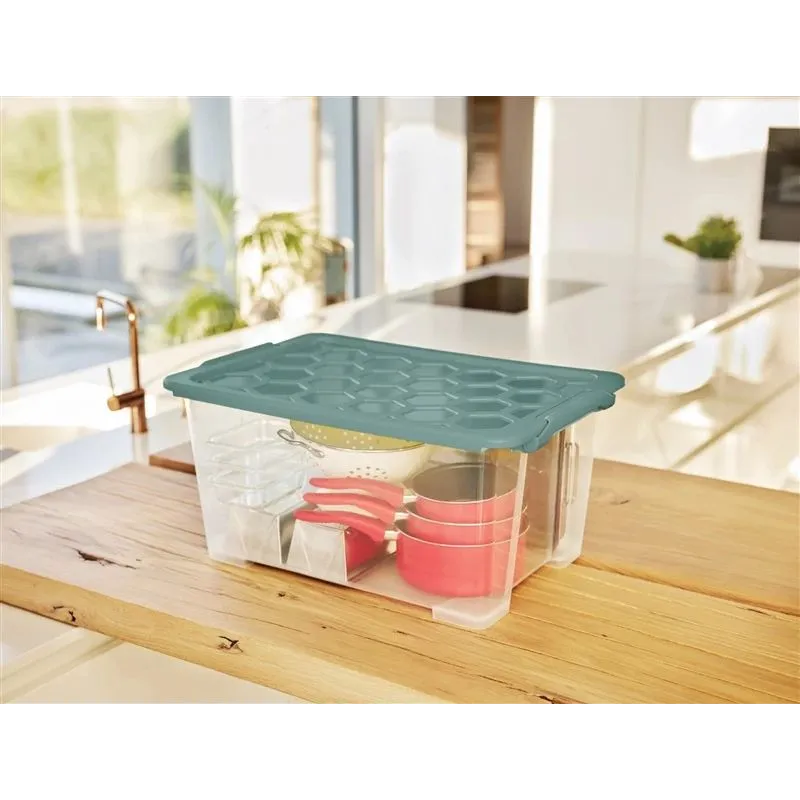 Daiktadėžė Rotho. 44 l. skaidri-žalia. 583 x 392 x 277 mm