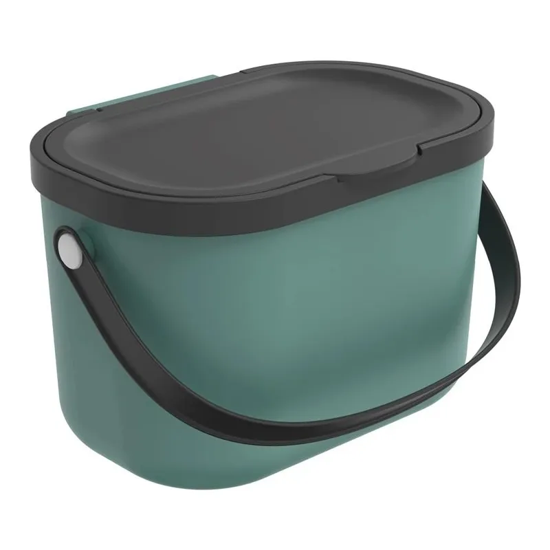 Bio atkritumu tvertne Rotho, 3.2 l, zaļa-pelēka