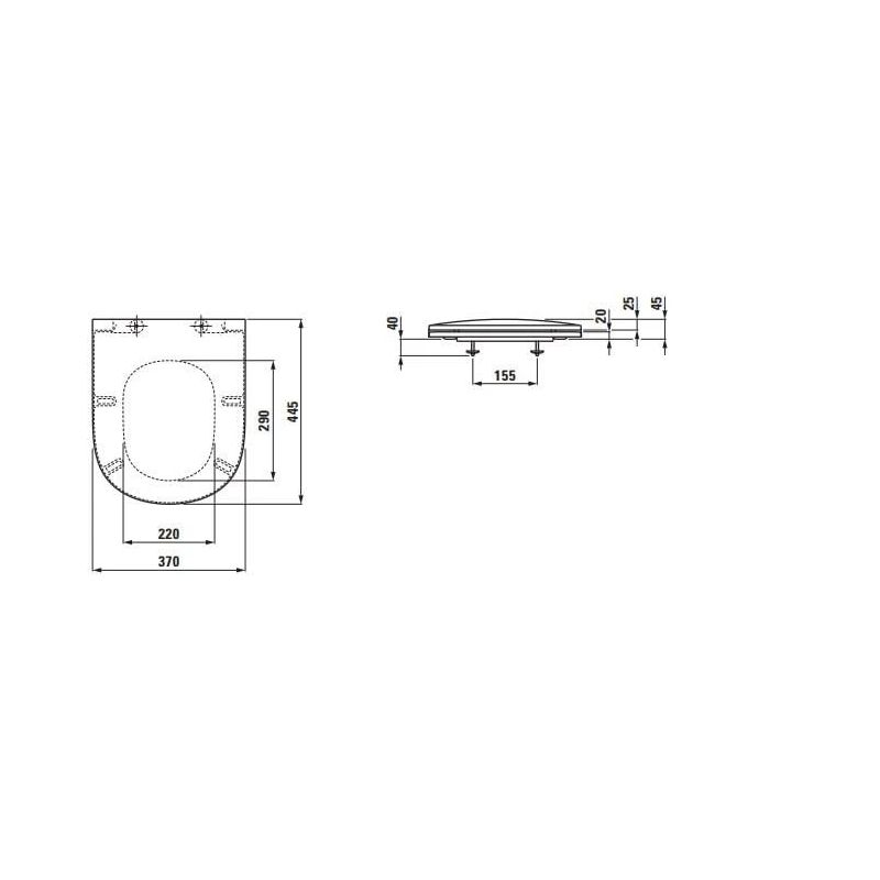 Piekaramais tualete pods ar vāku laufen lua 53