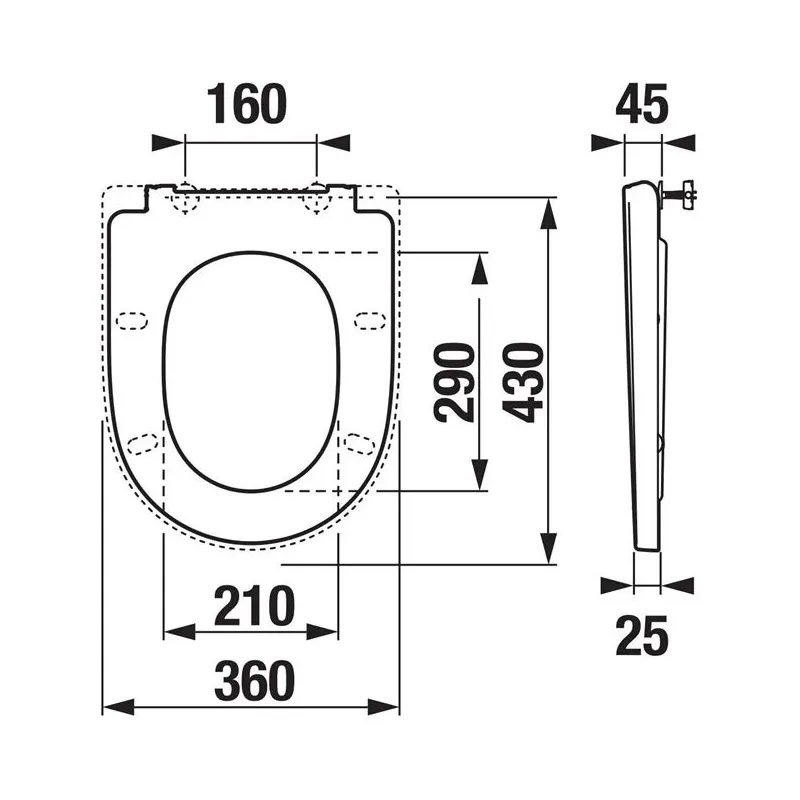 Dangtis unitazo cubito syle baltas