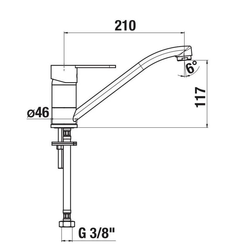Izlietnes maisītājs JIKA LYRA SMART H3511Z10042301