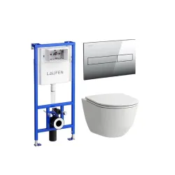 Toilet set with frame pro rimless
